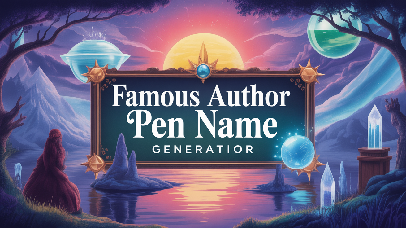 Famous Author Pen Name Generator