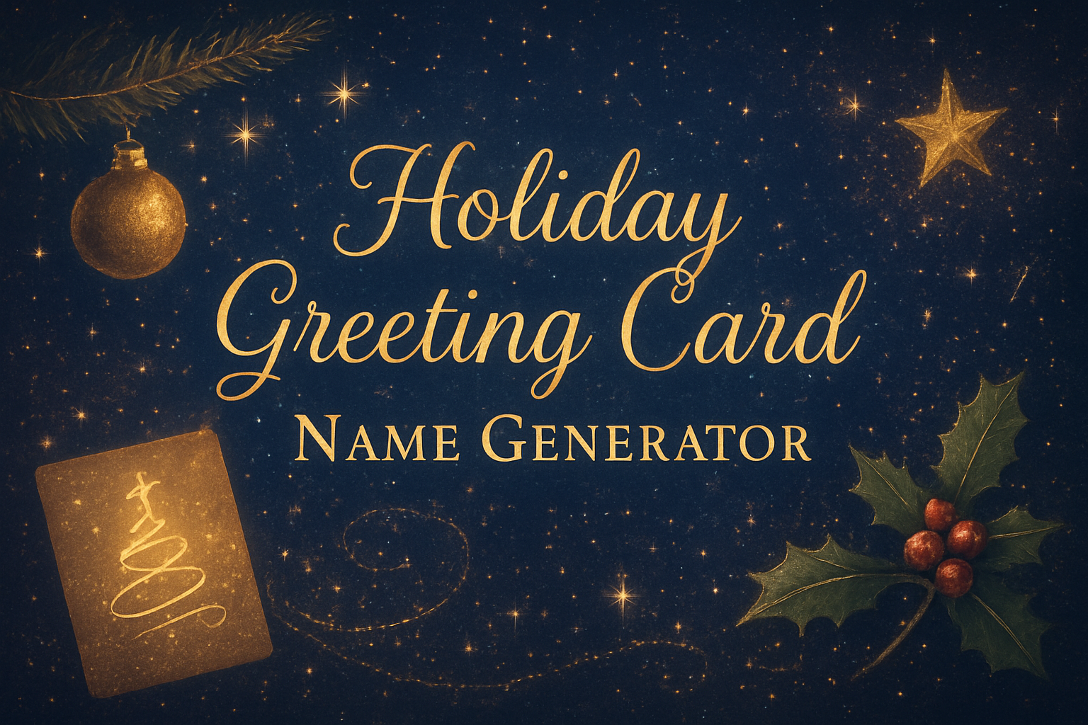 Holiday Greeting Card Name Generator