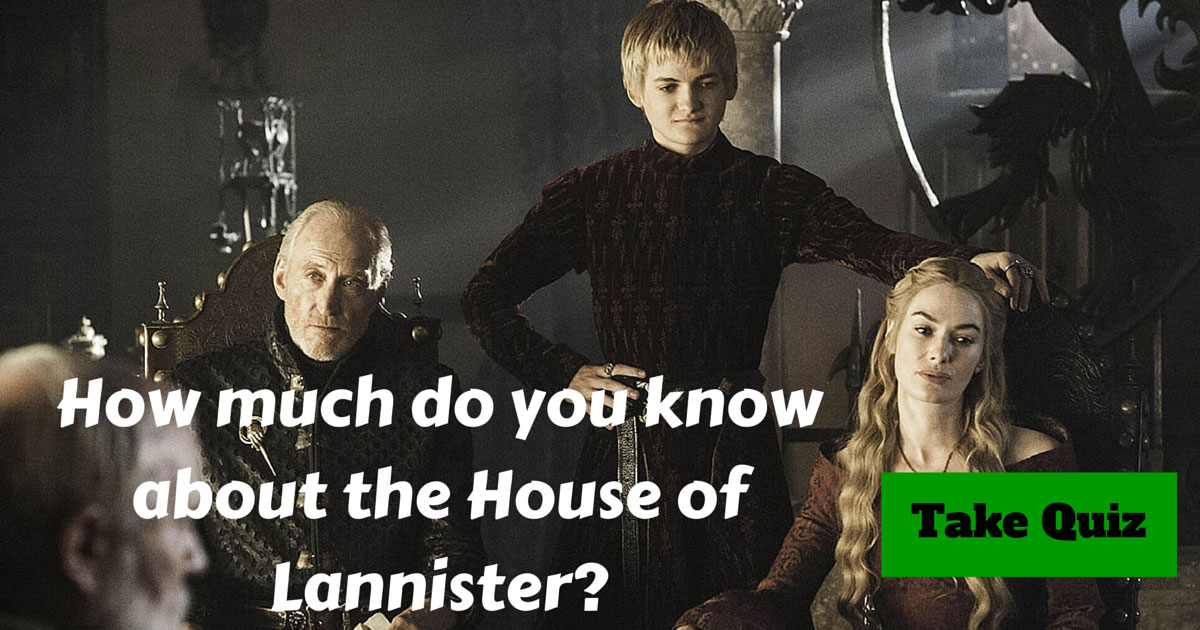 Game of Thrones House of Lannister Trivia