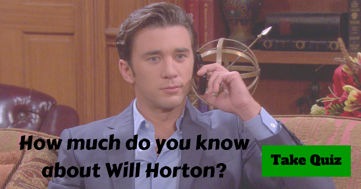 Days of Our Lives Will Horton Trivia